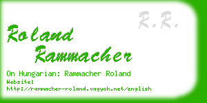 roland rammacher business card